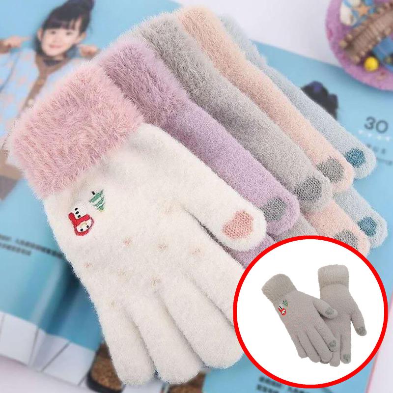 

Creative Fashion Snowflake Printing Gloves Mobile Phone Touch Screen Knitted Gloves Winter Thick & Warm Adult Men Women