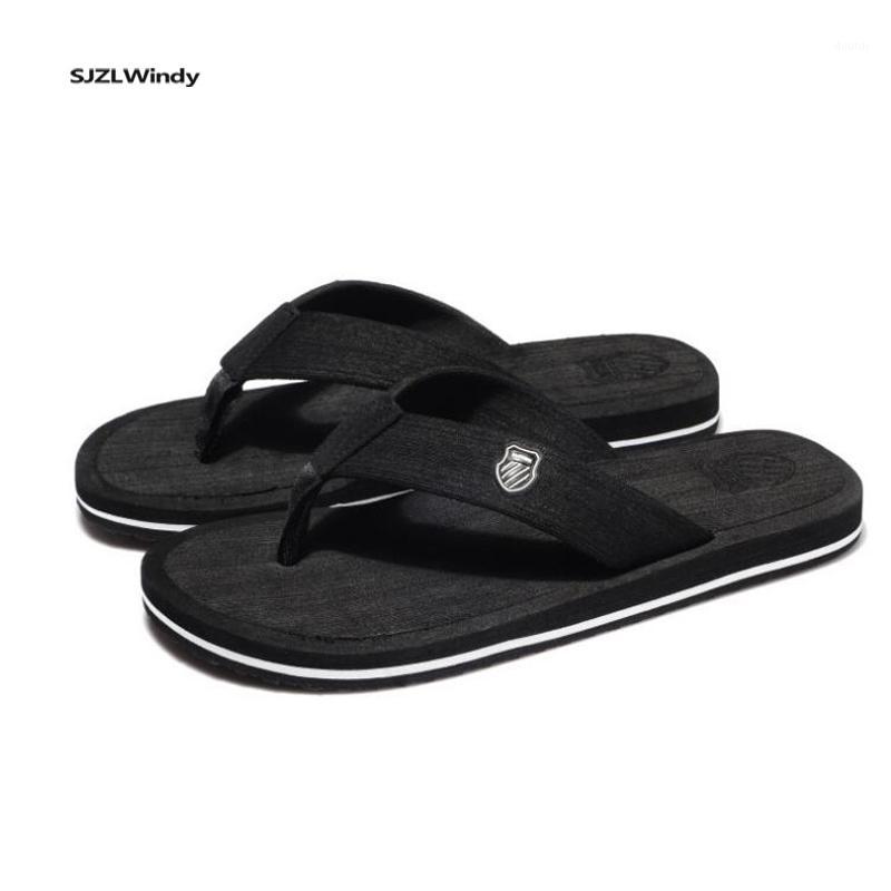 

Men's flip-flops summer new flat beach shoes men 2020 foam soft bottom casual comfortable slippers1, Black