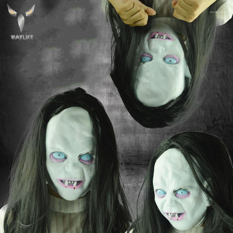 

Waylike Halloween Ghost Mask Female Horror Scary Mask Cosplay Costumes Party Prop Halloween Decoration1