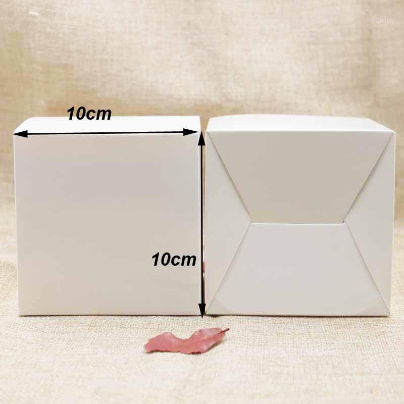 

30PCS white paper box gift box gold/kraft/black wedding gift/candy favors display packing 10*10cm size1