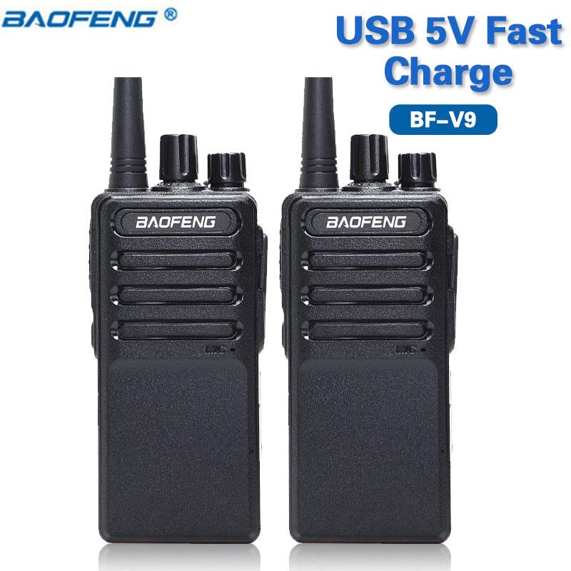 

2PCS 2020 Baofeng BF-V9 USB 5V Fast Charge Walkie Talkie 5W UHF 400-470MHz CB Portable Radios Upgrade of BF-888S Two Way Radio