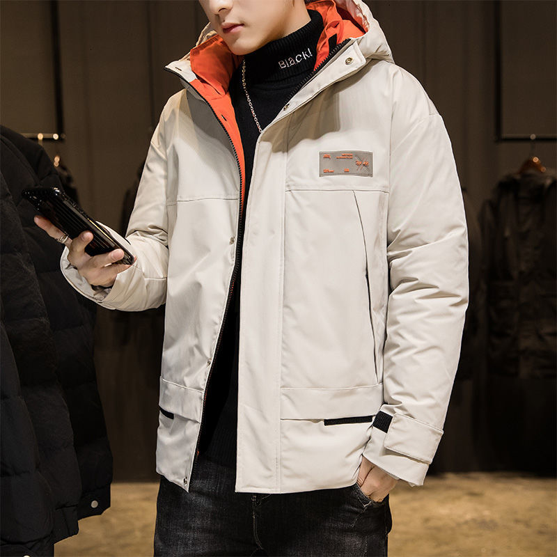 

2021 Autumn Winter New Man Thicken Warm Parkas Graphic Printed Woman Coats Korean Streetwear Male Parka Clothing Hip Hop Fxhe, Black