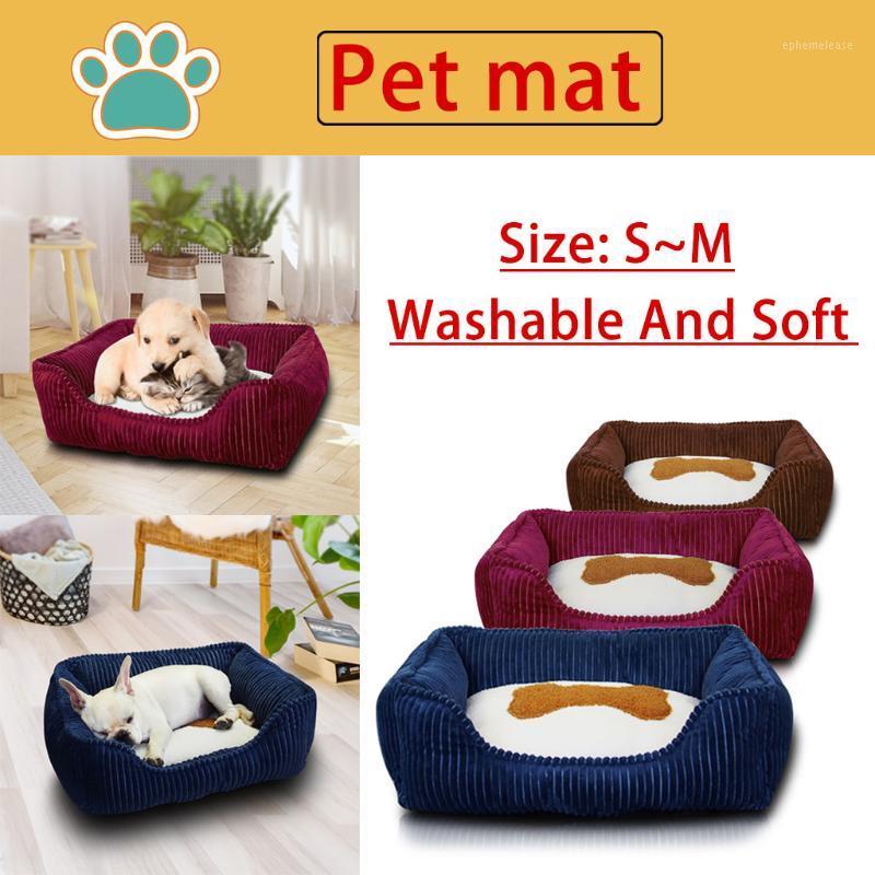 

Comfortable Cat Dog Beds Winter Pad Washable Soft Kennel Dog Pet Litter Deep Sleep Mats Warm Dogs Cat Puppy Sleeping Bed House1, Blue