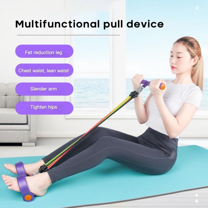 

Foot Pedal Pull Rope Resistance Exercise 5-Tube Yoga Sit-up Pull Rope Expander Fitness Gym Workout Accessories Exerciser Needs1