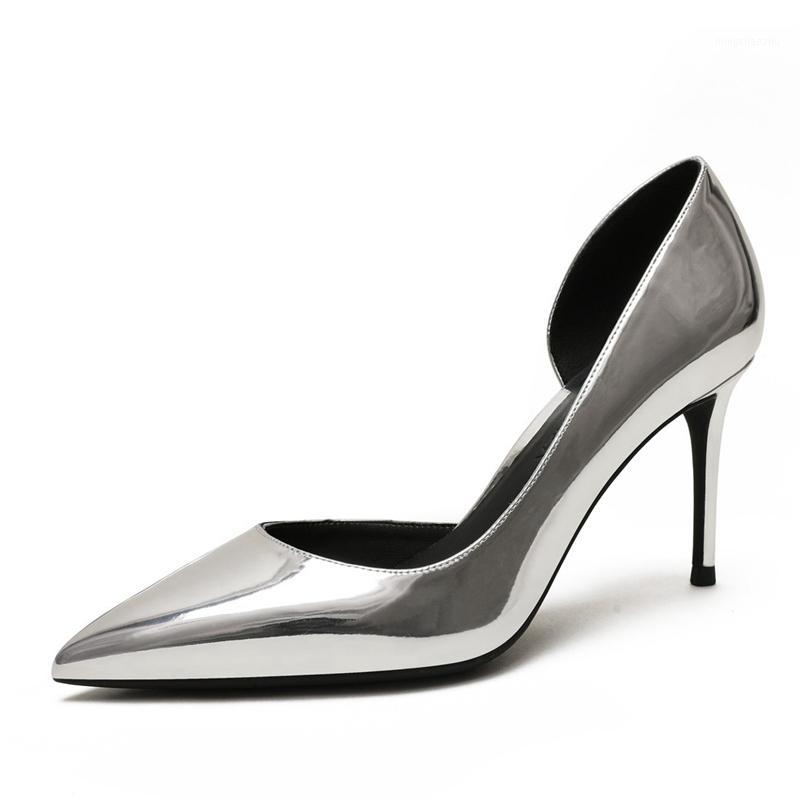 

2020 Patent Leather/Kid Suede Leather Style Wedding Shoes High Heels Thin Heel Pointed Toes Sexy Party Office Pumps N00471