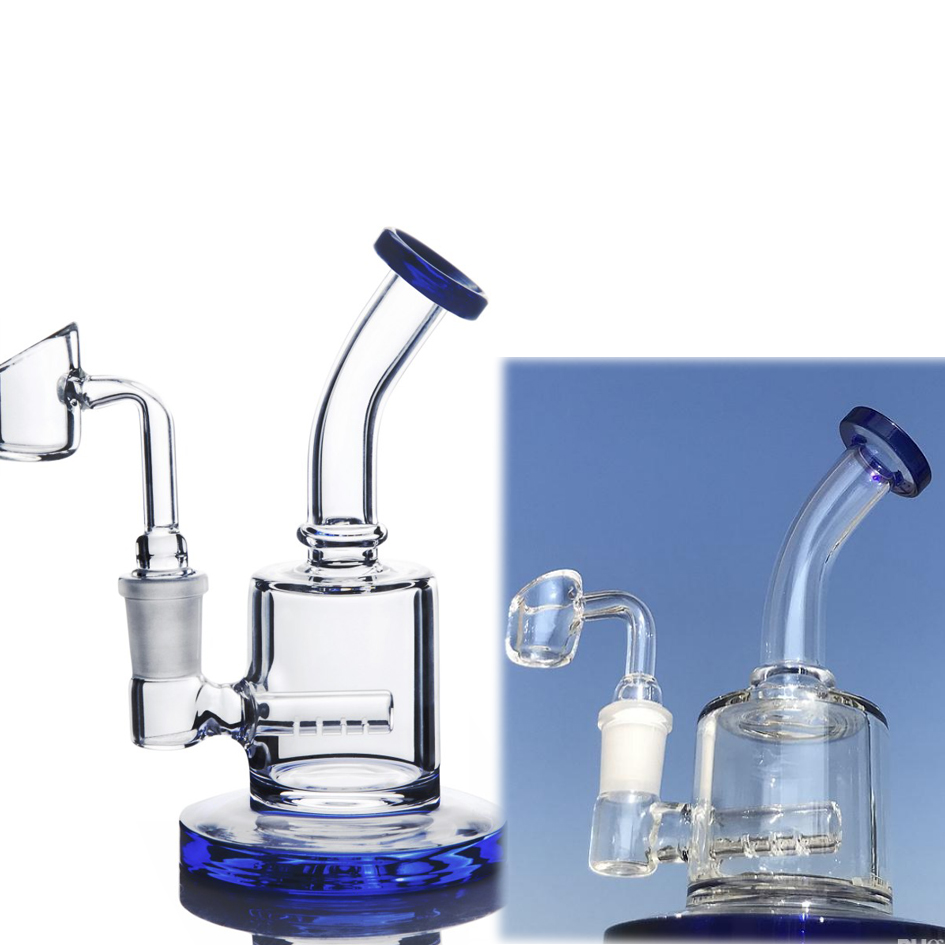 

5.9 inchs Glass Mini Water Pipe Beaker Rig Bong function water bong clear perc smoking accessories waterpipes hookahs with 14mm banger