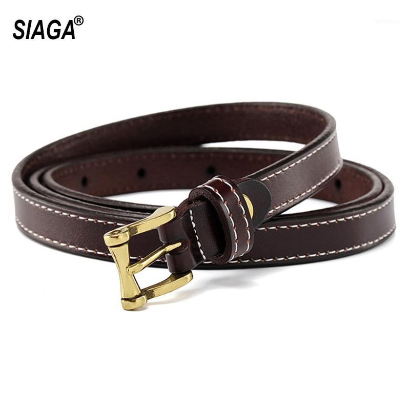 

Ladies Designer Genuine Dresses Female Waist Belts Women's Pin Buckle Metal Women Leather Belt 2020 FCO1281, Black;brown