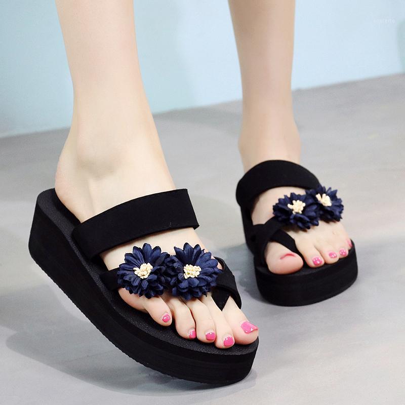 

2020 Wedges Sandals Women Summer Casual Patform Buckle Starp Sandals Bottom Peep Toe Beach Ladies High Heels1, Sky blue