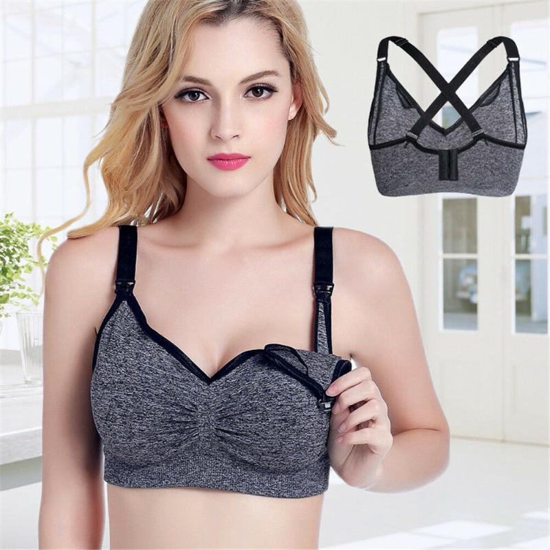 

Womens Sports Bras Push up Padded Cup Vest Tank Tops Females Fitness Seamless Racerback Crop Bras Shapewear1, Gray