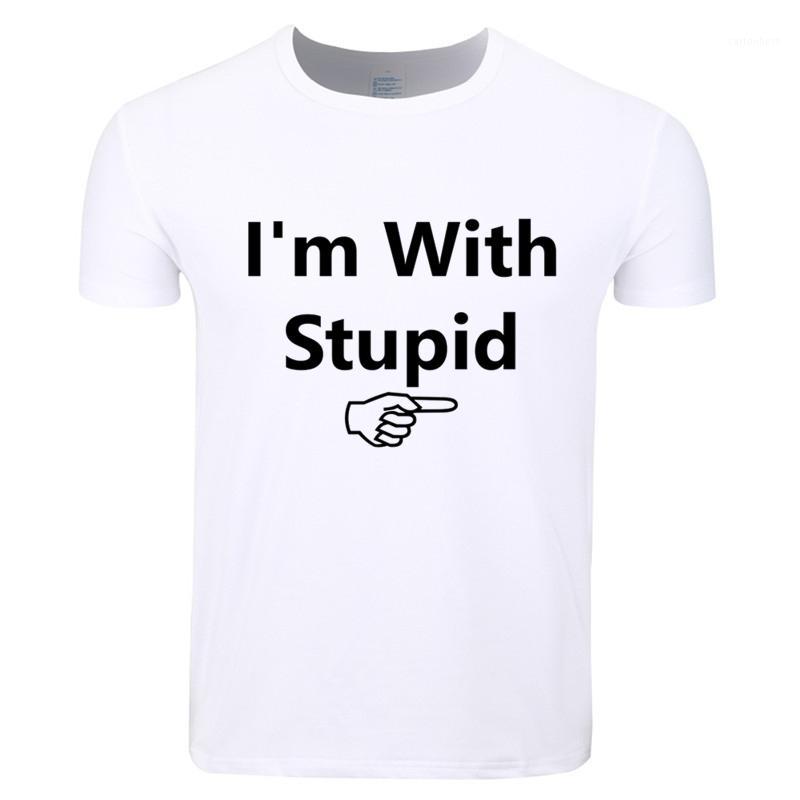 

Print I Am With Stupid Funny T-shirt O-Neck Short Sleeve Summer Casual Friend Gift Tshirt HCP43331, Hcp4333a