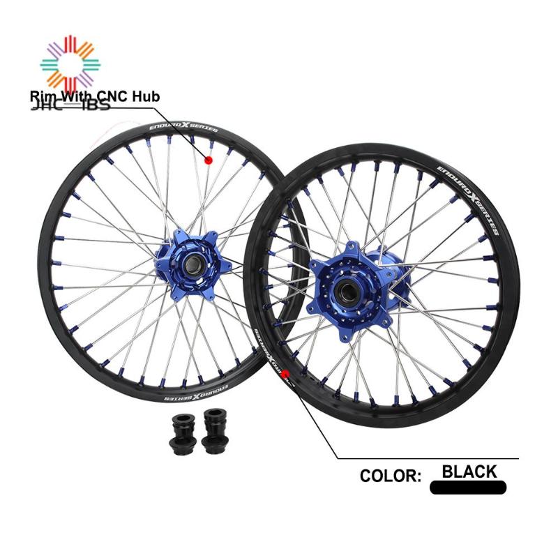 

For TC125 16-21 TC250 TX300 17-20 FC350 FC 250 450 FX 350 450 2021 2021 1.6X21"&2.15"x18" Motorcycle Front Rear Wheels Hub Rim