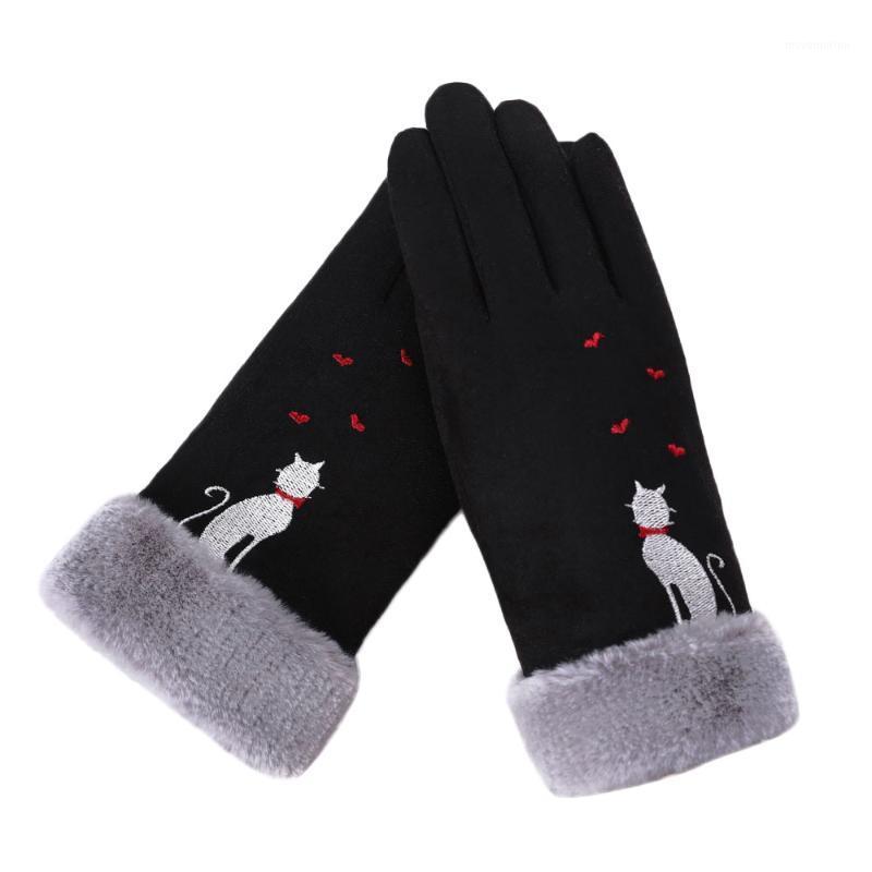 

Fashion Winter Women Gloves Windproof Waterproof Internal Plush Warm Lady Mittens Touch Screen Skin-friendly Soft Female Gloves1