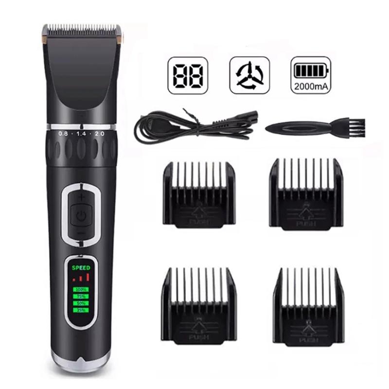 

New Electric Hair Clipper Kit Low Noise Rechargeable Hair Trimmer Professional Barber Cutting Machine Cordless Beard Shaver
