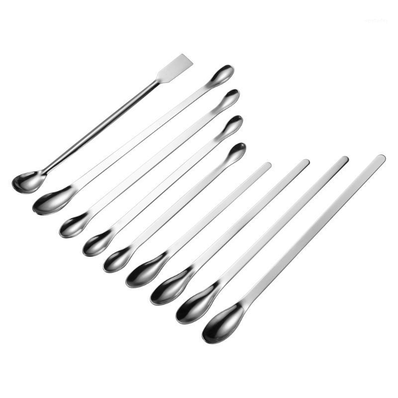 

UKCOCO 9PCS Sampling Spoons Durable Practical Stainless Steel Spoon Pack for Home Use Take Use1