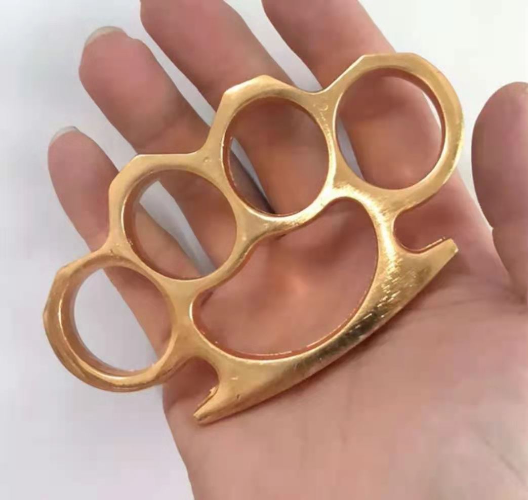 

2PCS Silver and Black Thin Steel Brass knuckle dusters,Self Defense Personal Security Women's and Men's self-defense Pendant56