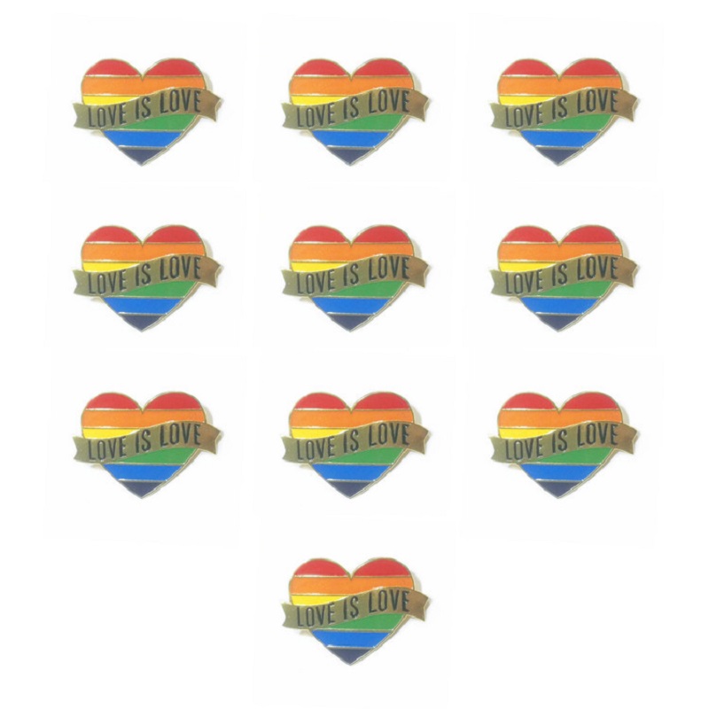 

Gay Pride Heart Rainbow Flag Brooches Lapel Pin LGBT Pins Love Is Love Enamel Pins for Women Men Jewelry Accessories Gift