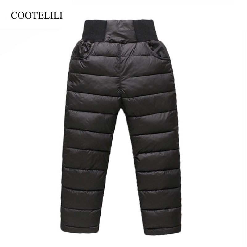 

COOTELILI Kids Girl Boy Winter Pants Cotton Padded Thick Warm Trousers Ski Pants Boys Winter Trousers For Children Clothing LJ201019, Blue