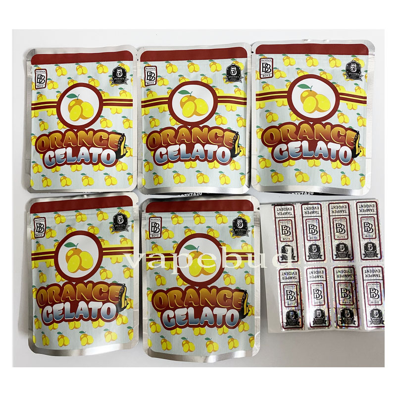 

backpack boys 33 mylar bags 3.5g proof preroll packaging smell proof bags Garrison lane Gelato 41 Peanut Butter with backpack boyz stickers