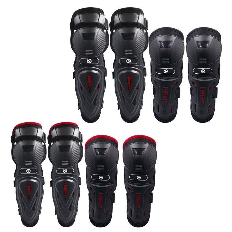

4Pcs Motorcycle Protective Gear Knee Pads Elbow Protector Motocross Skating Knee Protectors Riding Protective