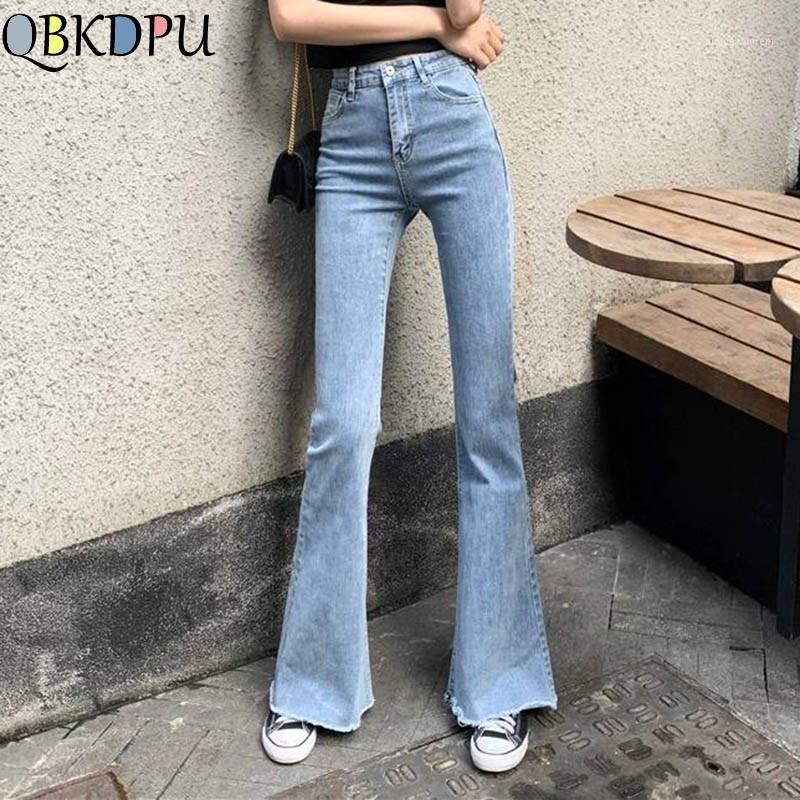 

Mom Black High Waist Flare Jeans Boyfriend Bell Bottom Denim Skinny Woman' Jeans Female Wide Leg Vintage Plus Size XL1
