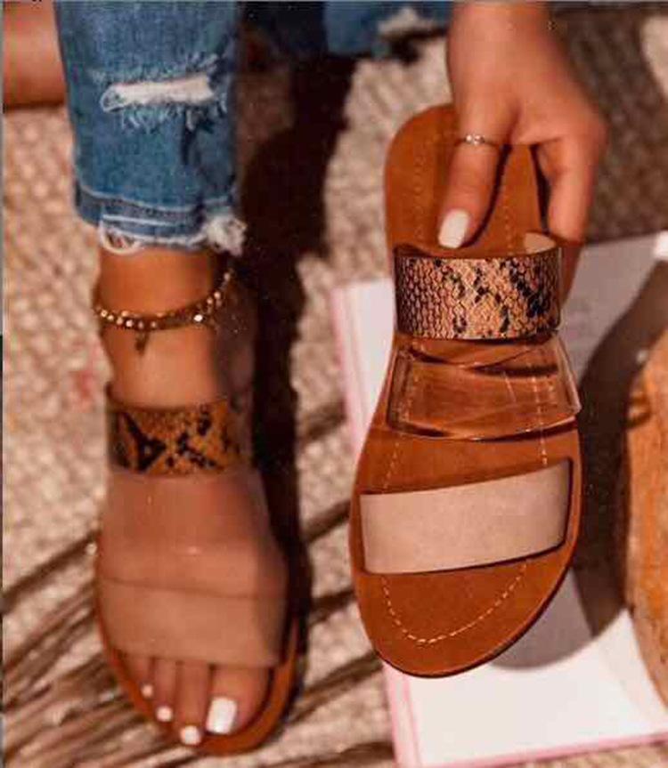 

2021 Women Sandals Fashion Wild Beach Shoes Three-layer Non-slip Outdoor Slides Sandals Flat Bottom Ladies Summer Shoes, Orange