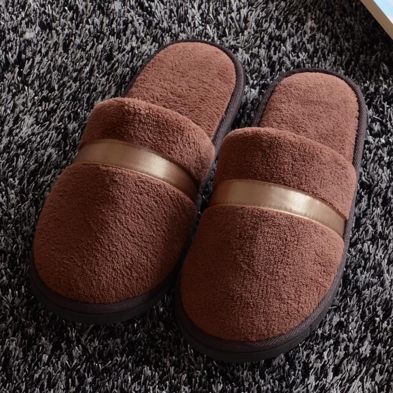 

Free shipping otel room non-disposable slippers coral velvet non-slip home hospitality special offers