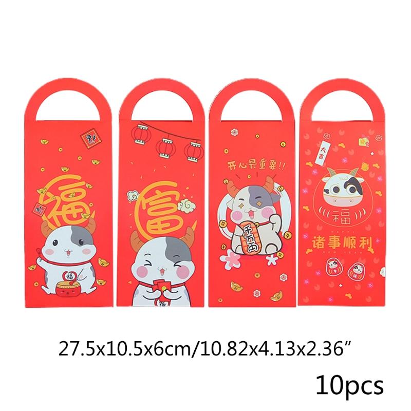 

Chinese New Year Candy Bundles Gifts Packaging Bag Tote Hand Gift Bag U90A