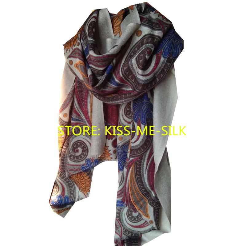 

KISS-ME-SILK Rustic classic printed herringbone wool scarf 65*195CM/115G