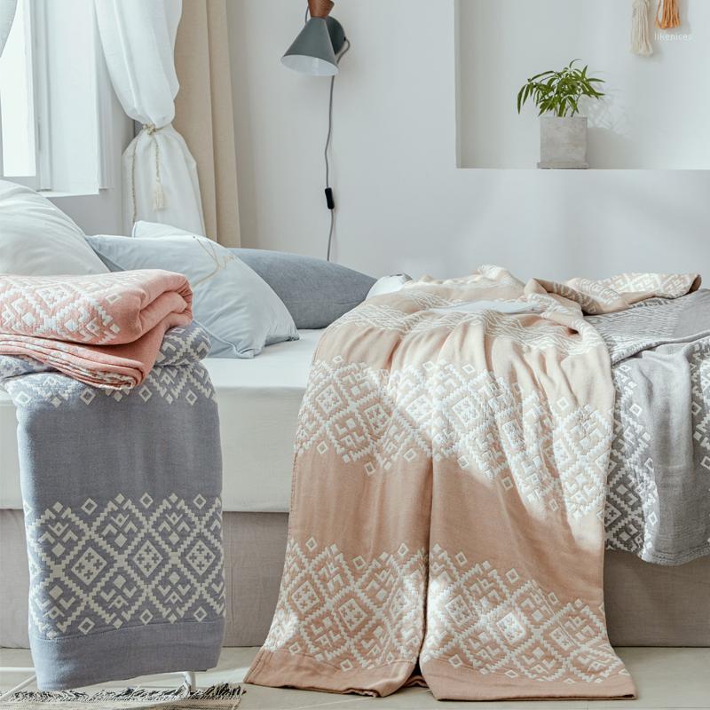 

100% cotton five layers floral towel quilt for summer, air condition quilt, queen size Soft Cotton bedside blanket1, 01