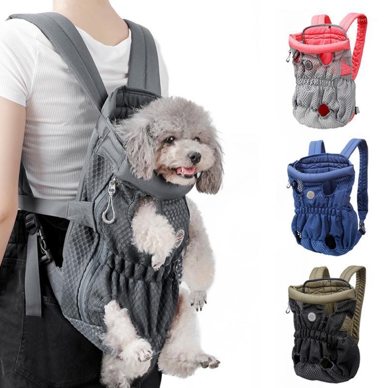 

Double Shoulder Portable Travel Backpack Outdoor Pet Dog Carrier Bag Front Chest Backpack Legs Out Front Carrier1