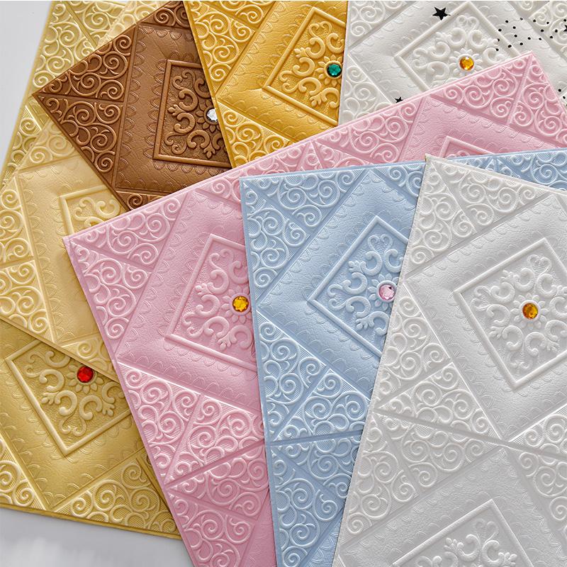 

3D Foam Wall Sticker Roof Panels Self-adhesive Ceiling Wallpaper Self-loading Kid Room Office Decoration Home Decor Soft Package