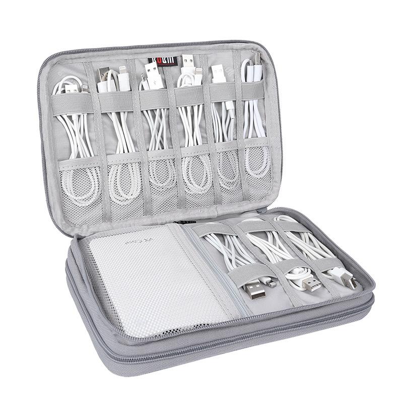 

USB Data Cable Organizer Digital Storage Bag Earphone Wire Bag Pen Power Bank Travel Kit Case Pouch Electronics Accessories