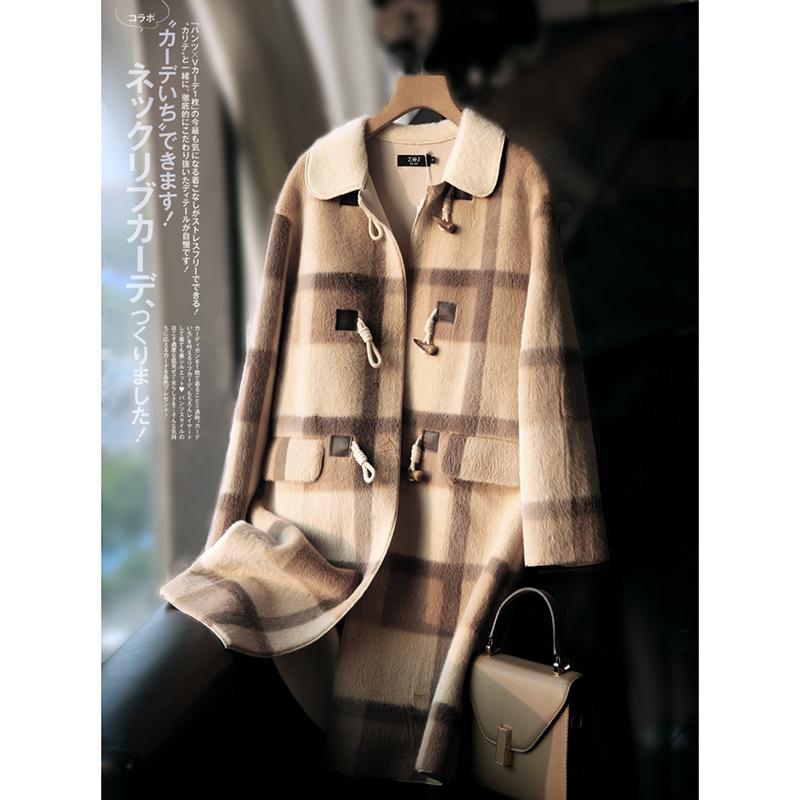 

Artificial Fur Mid-length Coat Temperament College Wind Age Reduction Coat 2020 New Autumn And Winter Fur Women, Plaid