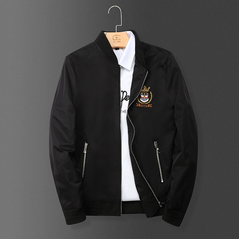 

High Quality European Station Thin White Male Superior 2021 Spring Autumn Embroidered Jacket Uniform Baseball Fashion 6sfj