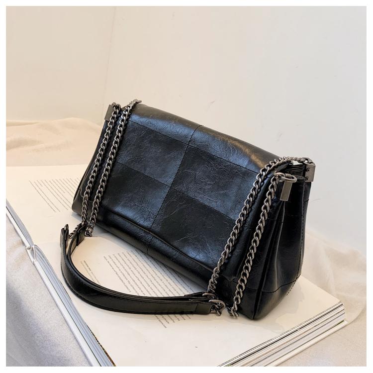 

Brand Women's Soft one-shoulder Diagonal Chain Bags New 2021 Ladies High-quality PU Leather Crossbody Bag Luxury Handbag Winter