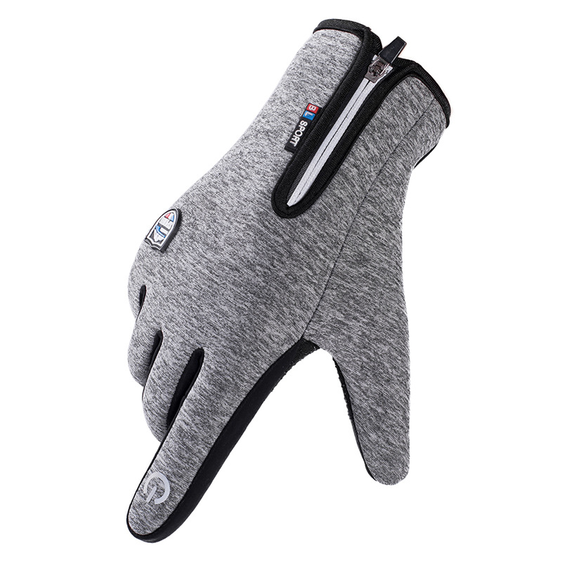 

Warm touch screen gloves men's winter riding waterproof plus fleece gloves outdoor riding non-slip touch screen gloves customization#894152, Black