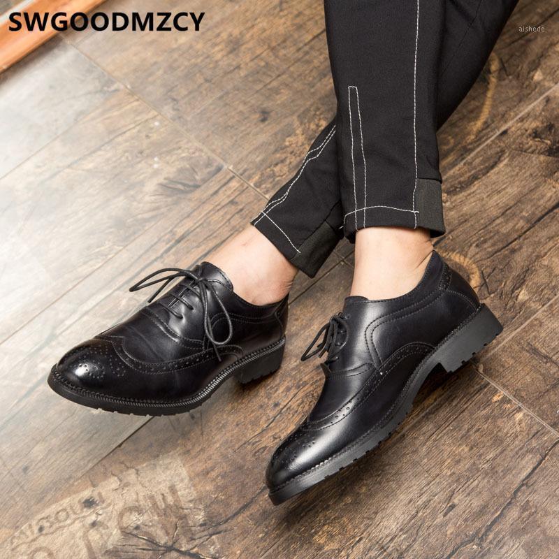 

Office Shoes Men Classic Wedding Dress Brogue Shoes Men Formal Brown Dress Coiffeur Elegant For Zapatos Oxford Hombre1, Black