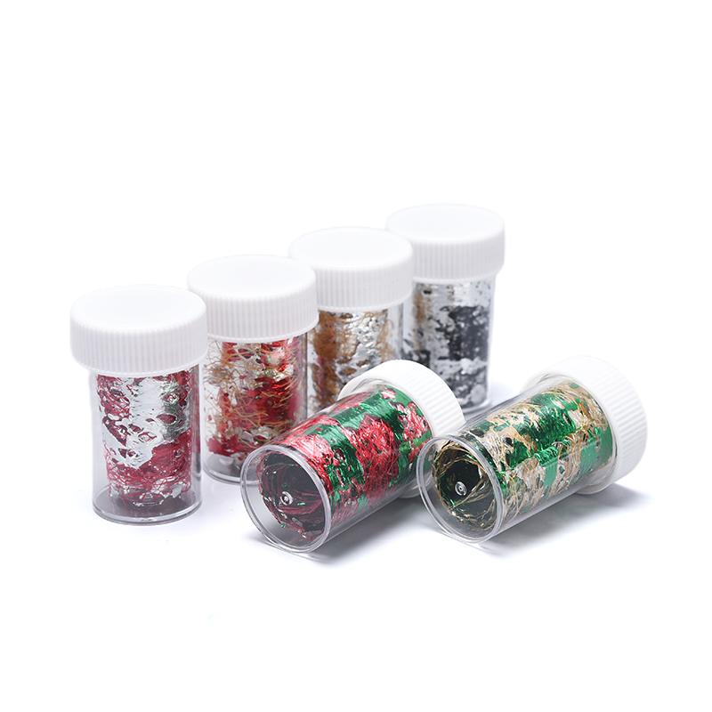 

Gold Silver Glitter Silk Foil Fragments Nail Art Manicure Glitter Decal Decor