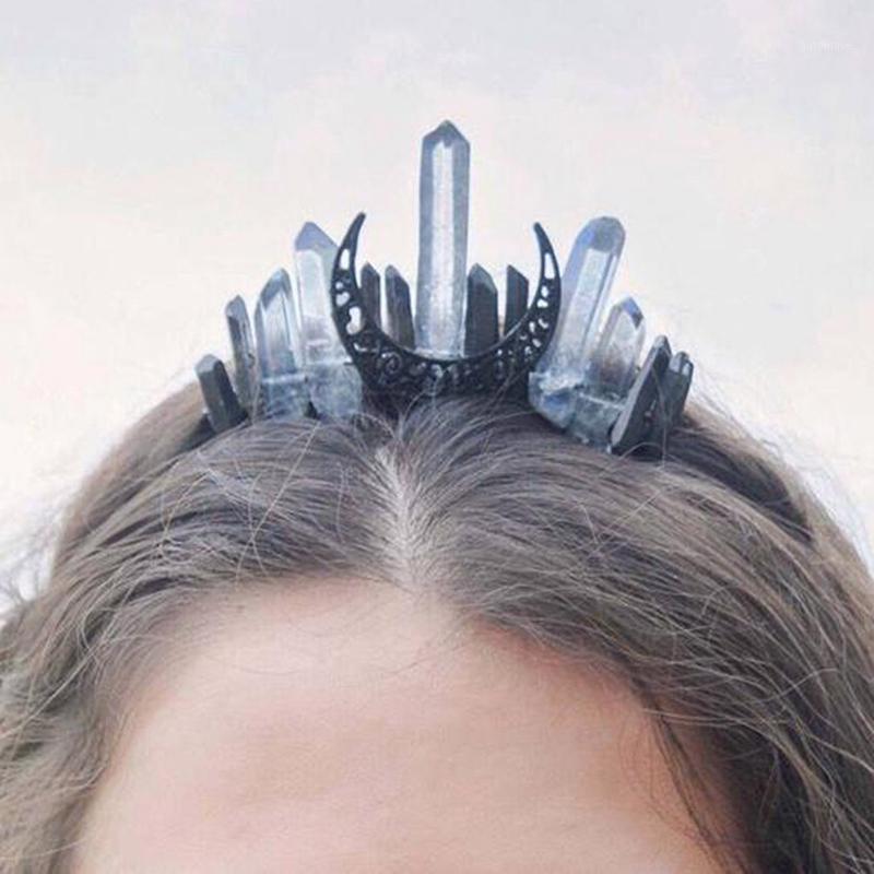 

Artilady Quartz Headband Wedding Tiara Hair Combs Crystal Comb Bridal Moon Castle Hair Accessories Healing Hairpins Jewelry1