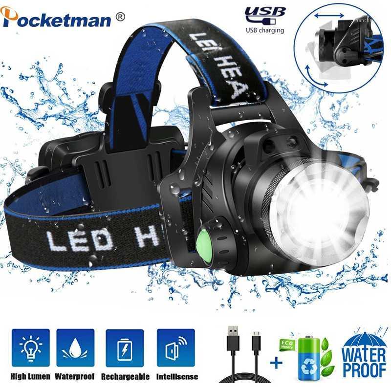 

Powerfull Headlamp 6000lumens T6/L2 Rechargeable Headlight Waterproof Zoomable 3Mode Head Torch by 18650 battery for hiking1