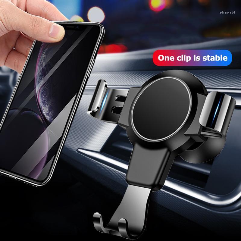 

Gravity Car Phone Holder Support 4-6.4Inch Mobile Phone In Car Air Vent Mount Stand No Magnetic Universal Holder1, Black
