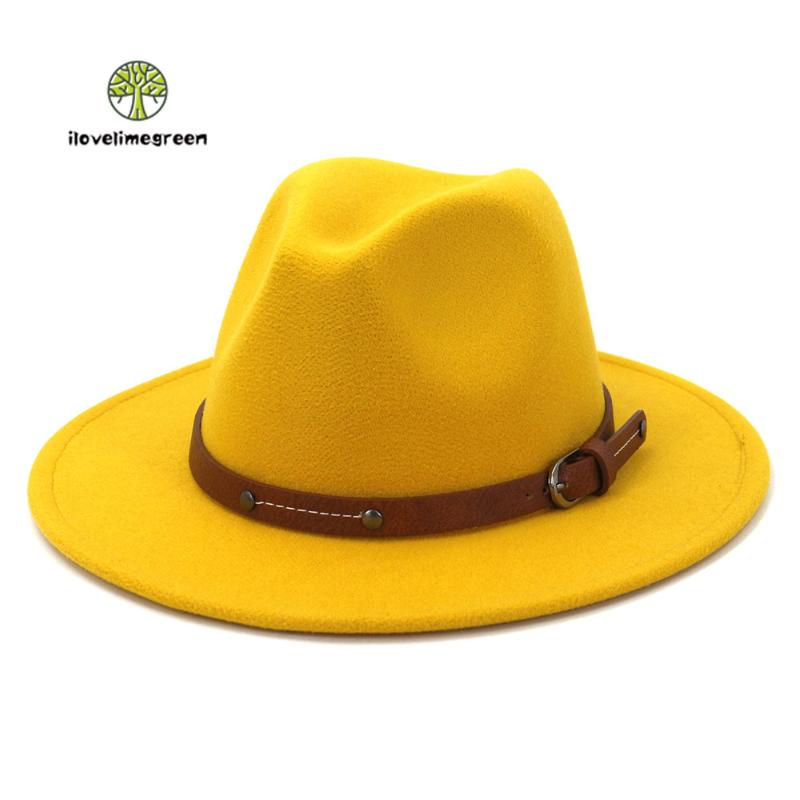

Hot Sell Best Price Jazz Panama Polyester Cotton Solid Fedora Hat for Women Men Green White Pink Yellow Camel Hat