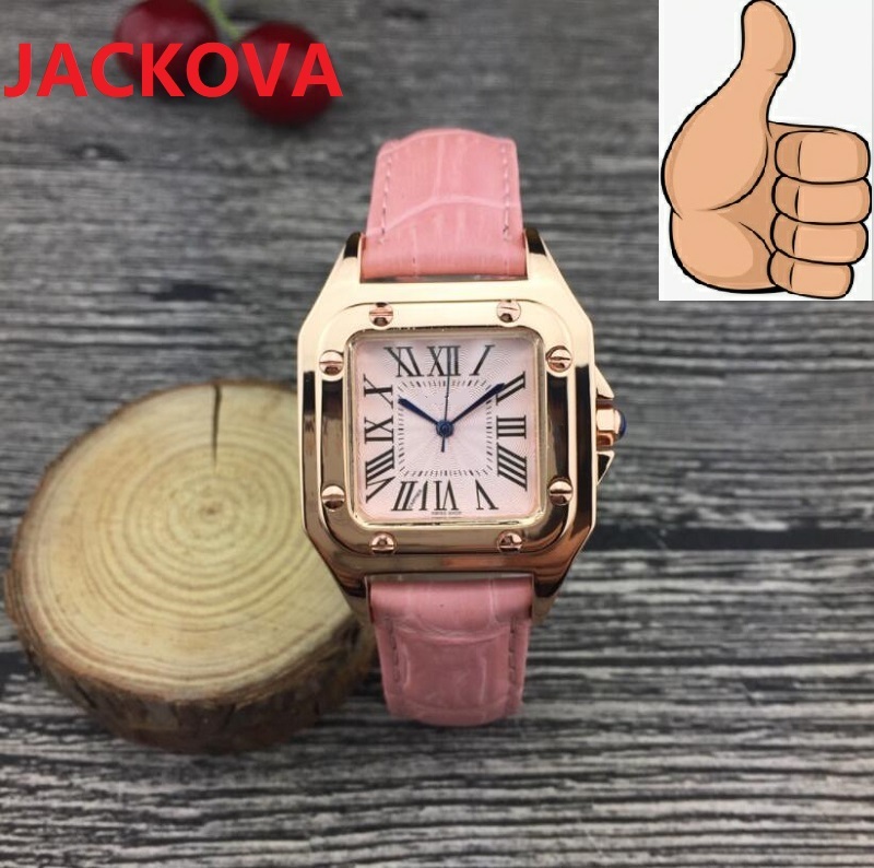 

High Quality Resistant Sapphire Glass Square Watches 32mm Quartz Movement Time Clock Ultra-thin dials fashion business gift wristwatch Women, As pic