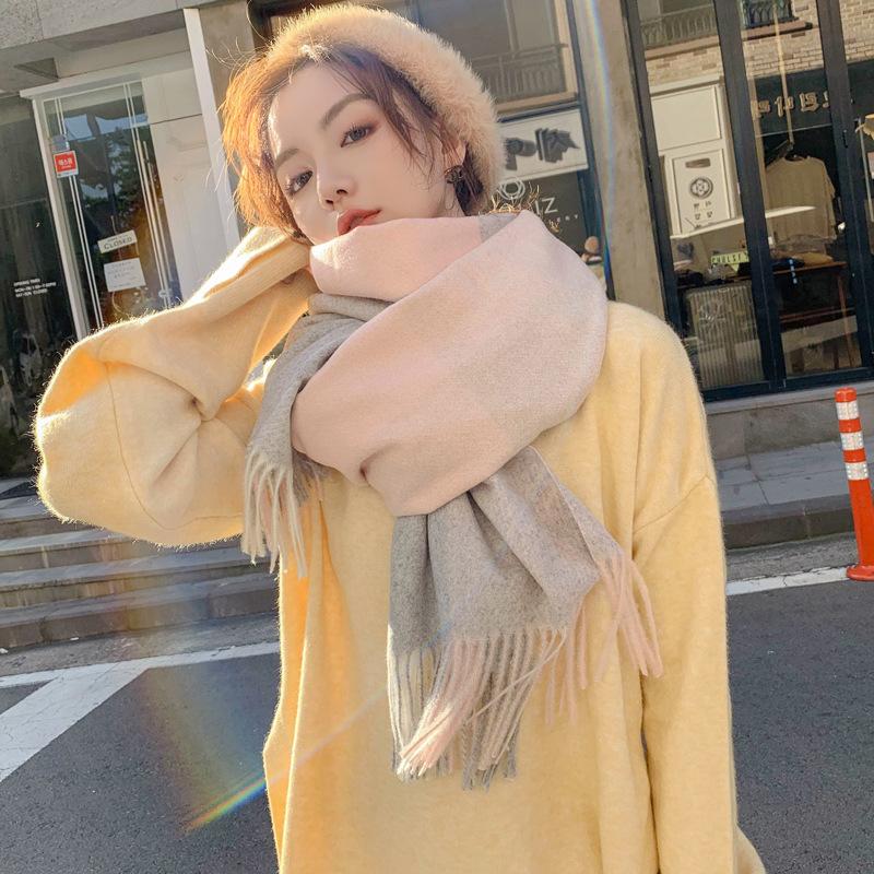 

Scarves Korean Versatile Cashmere Scarf For Female Japanese Students Long Designer