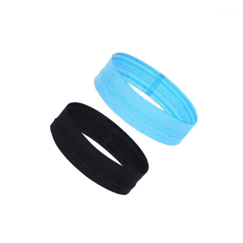 

2pcs Sports Gym Headband Nylon Belt Anti-Slip Elastic Sweatband Breathable Basketball Fitness Yoga Volleyball Cycling Hair Band1, Black