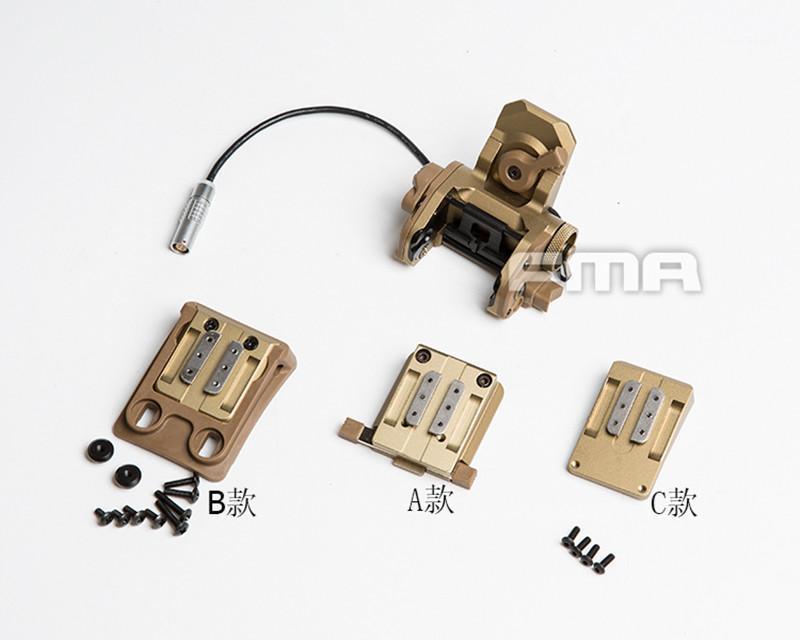 

New FMA Tactical Functional GSGM NVG BK/DE Mount Helmet Mount TB13011, De-b