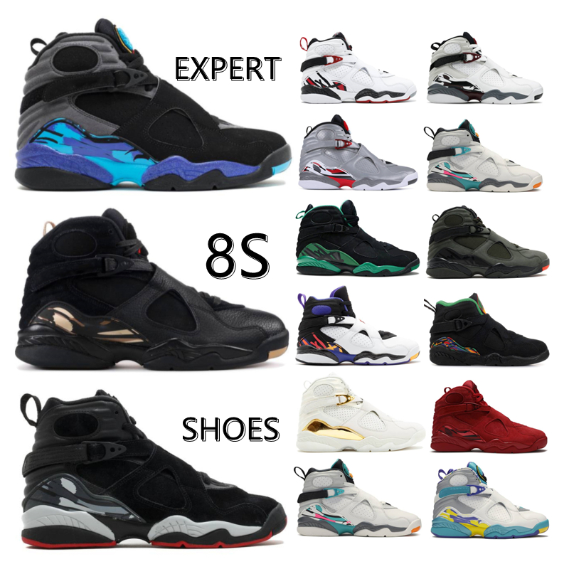 

2022 Top Fashion 8 8s VIII Mens Basketball Shoes Alternate Aqua Black Cement South Beach Take Flight Valentines Day White Aqua Trainers Sneakers Size 35-46, Box