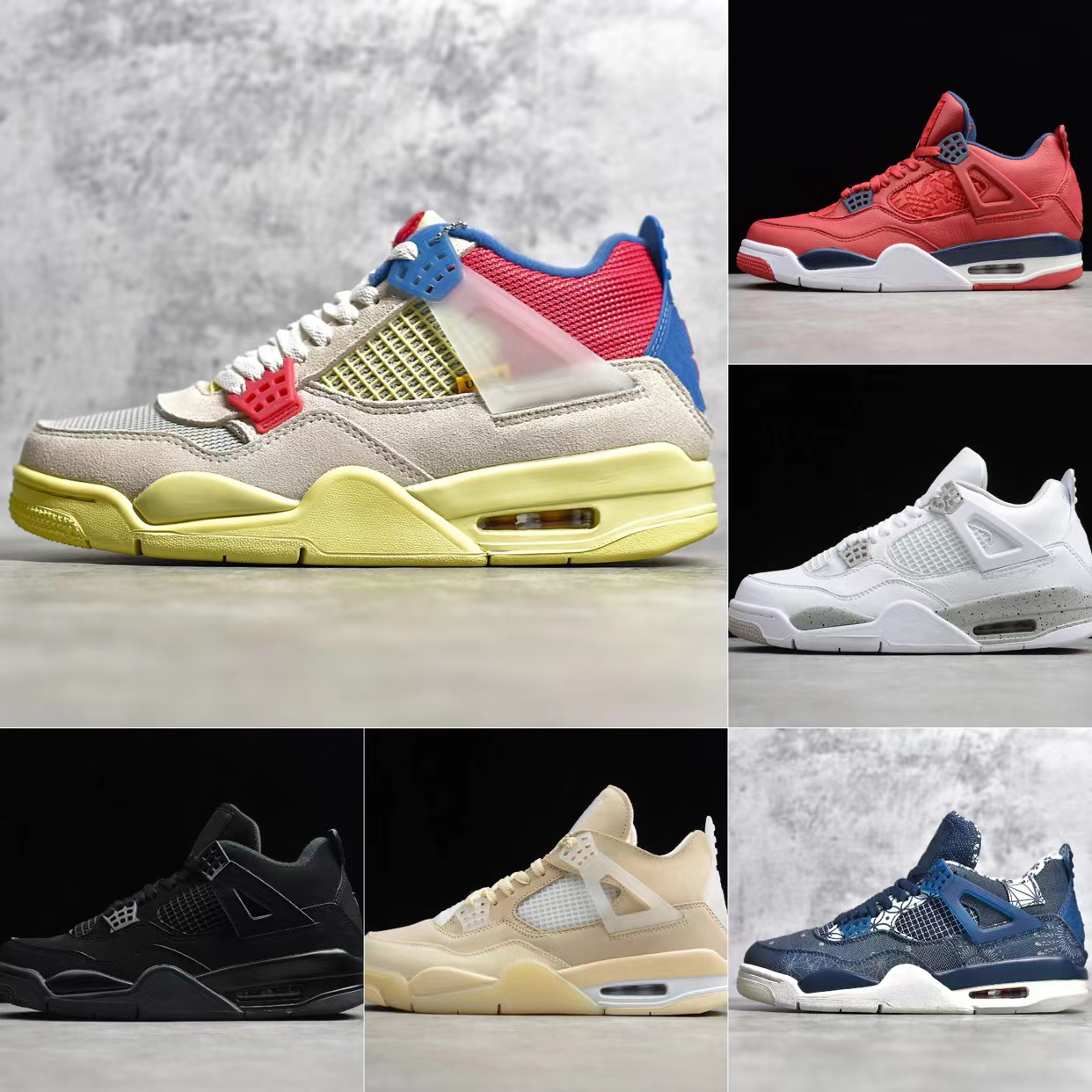 

4s Sail mens and womens basketball shoes 3s college blue Bred Concord 5s What The Hyper Royal 6s fire red mens sneakers 36-47, 42