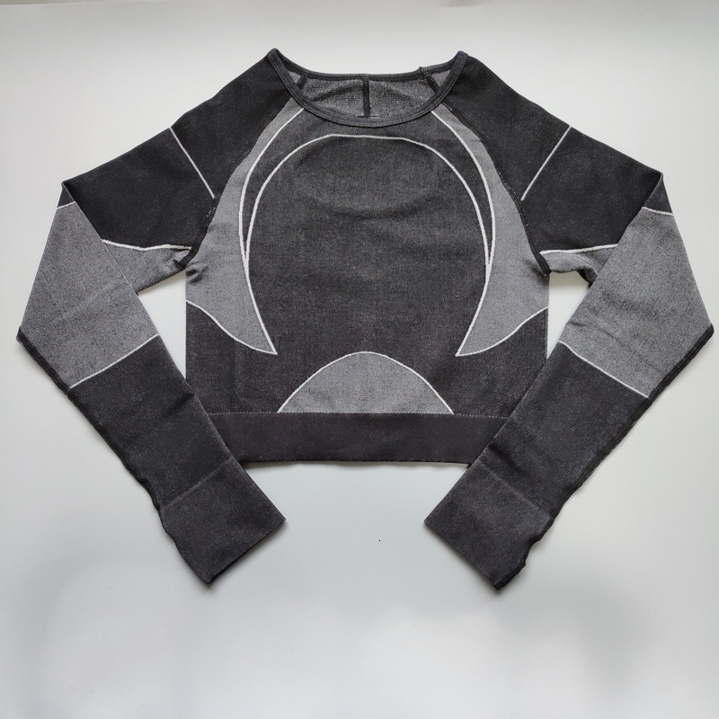 

2021 New Turbo Crop Women Super Stretchy Long Sleeve Top Gym Yoga Shirt Workout Shirts Sport Femme 7pj3, Red