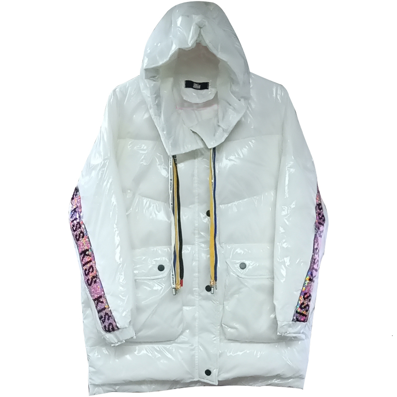 

2021 New Winter Jackets Loose Plus Size Female Down Cotton Jacket Glossy Women Parkas Over the Knee Coat 246a C0mz, White